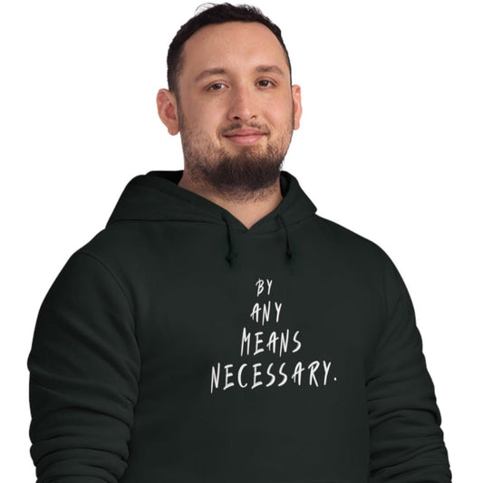 Malcolm X 'By Any Means Necessary' Organic Cotton Hoodie - Cool Hoodie