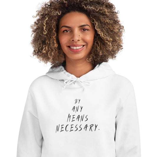 Malcolm X 'By Any Means Necessary' Organic Cotton Hoodie - Cool Hoodie