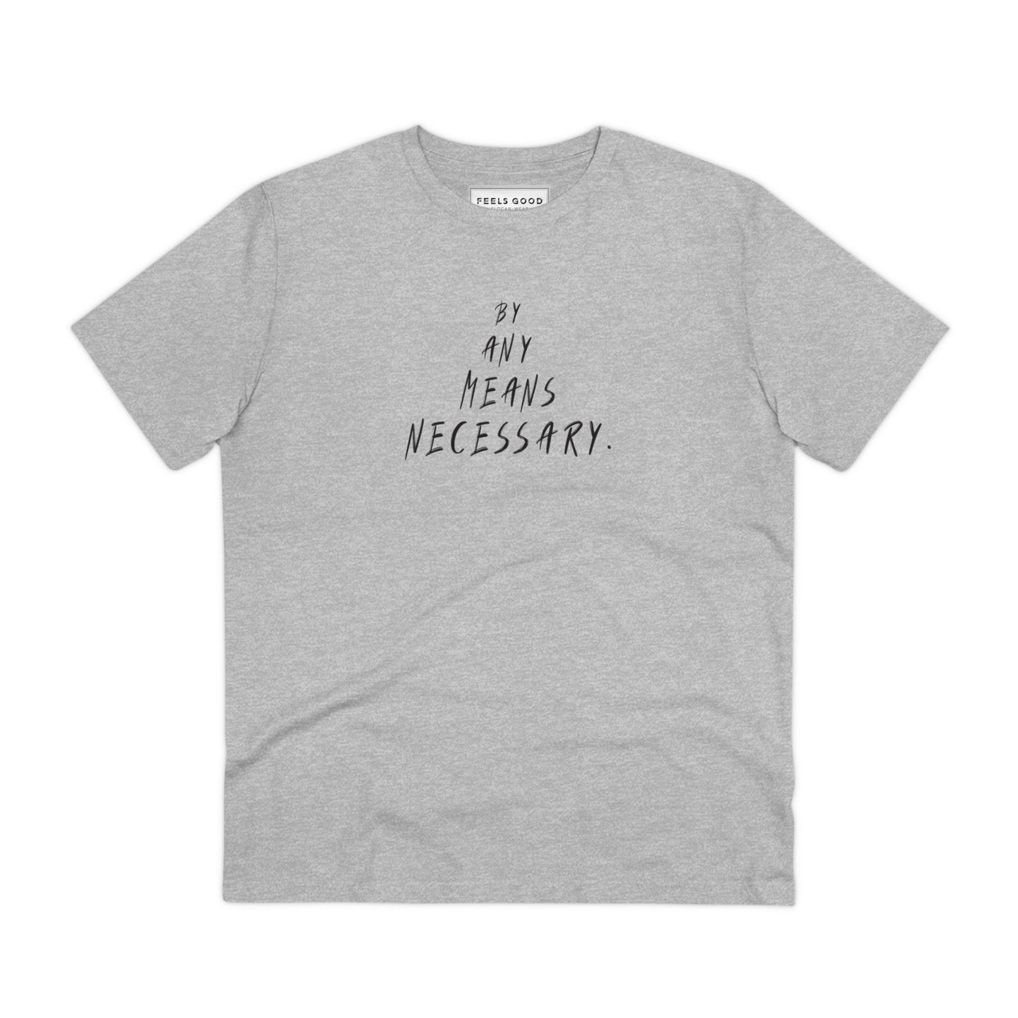 Malcolm X 'By Any Means Necessary' Organic Cotton T-shirt - Cool Tshirt