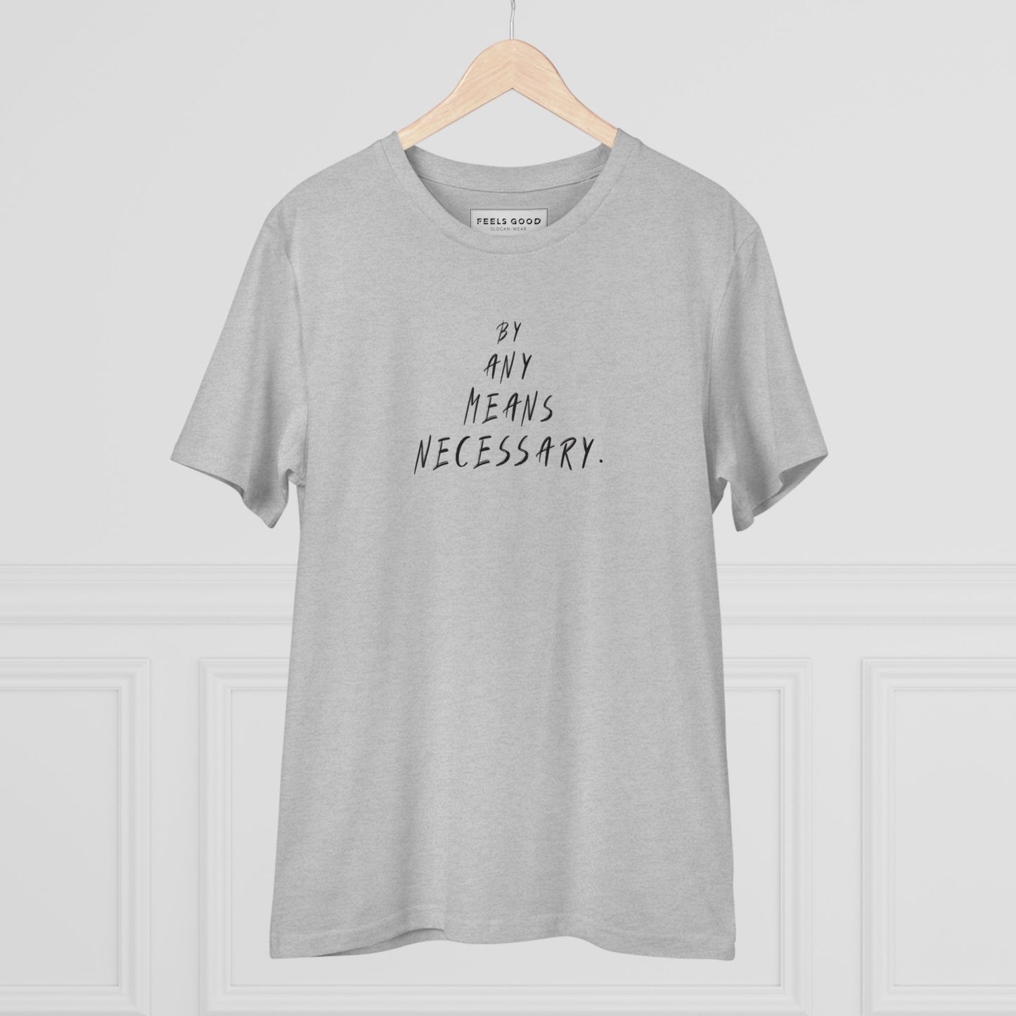 Malcolm X 'By Any Means Necessary' Organic Cotton T-shirt - Cool Tshirt