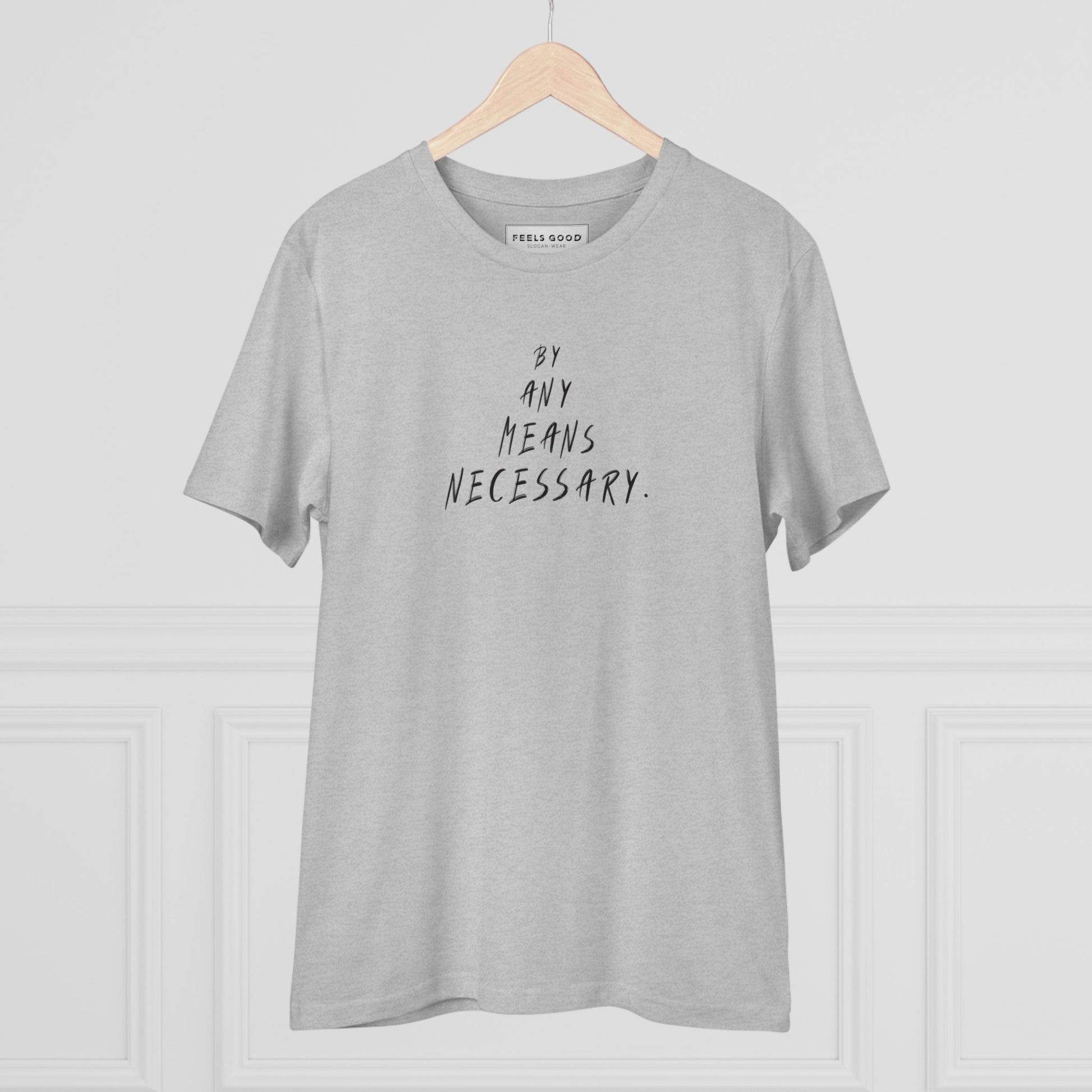 Malcolm X 'By Any Means Necessary' Organic Cotton T-shirt - Cool Tshirt