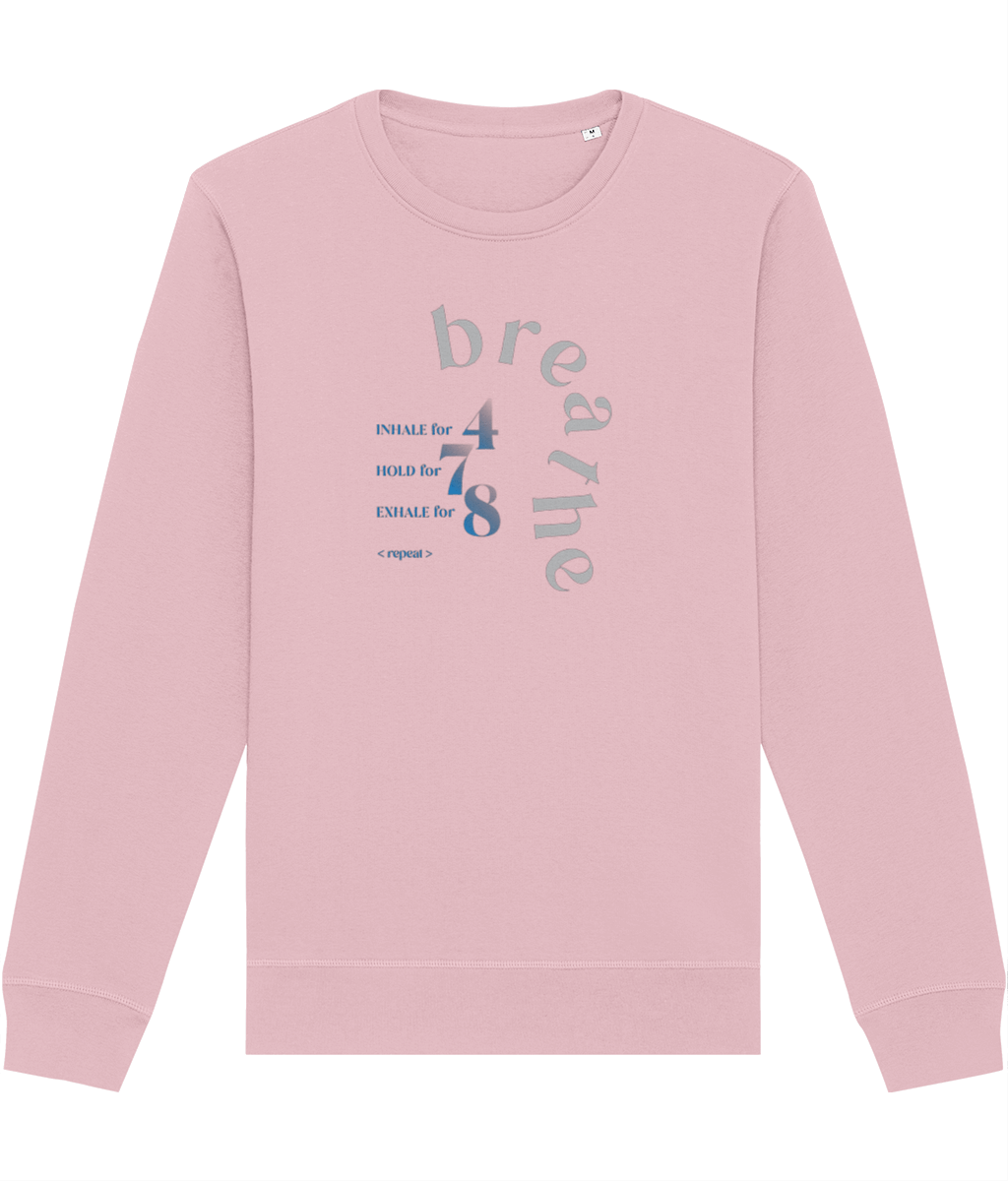 Meditation 'Breathe' Organic Cotton Sweatshirt - Eco Sweatshirt