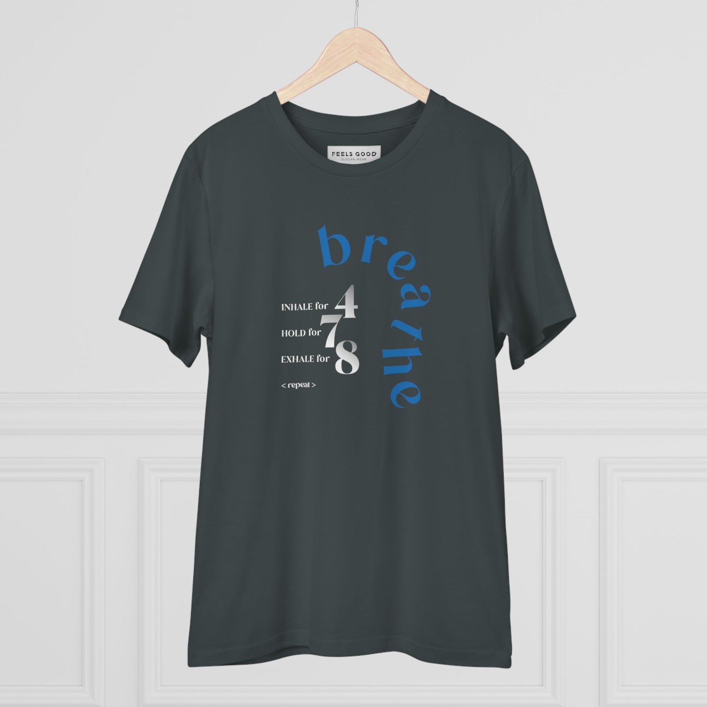 Meditation 'Breathe' Organic Cotton T-shirt - Eco Tshirt