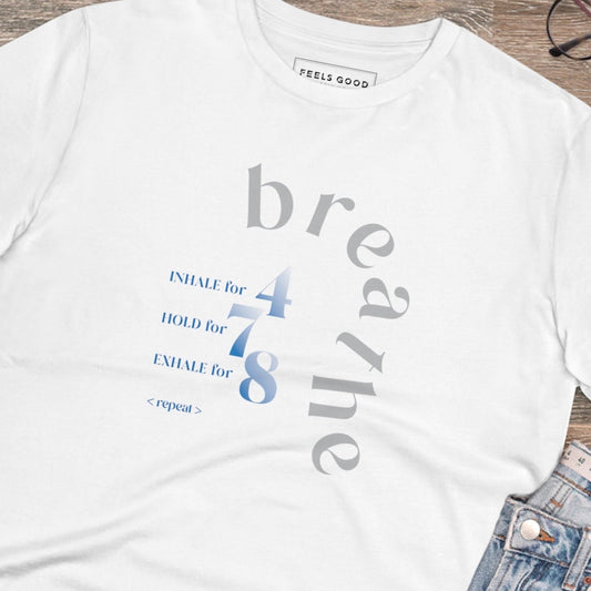 Meditation 'Breathe' Organic Cotton T-shirt - Eco Tshirt