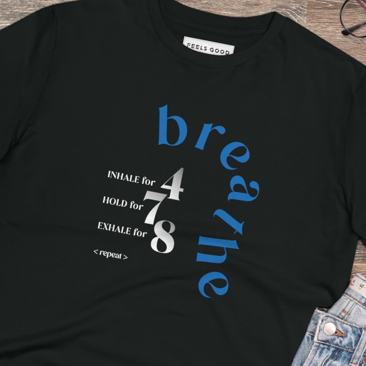 Meditation 'Breathe' Organic Cotton T-shirt - Eco Tshirt