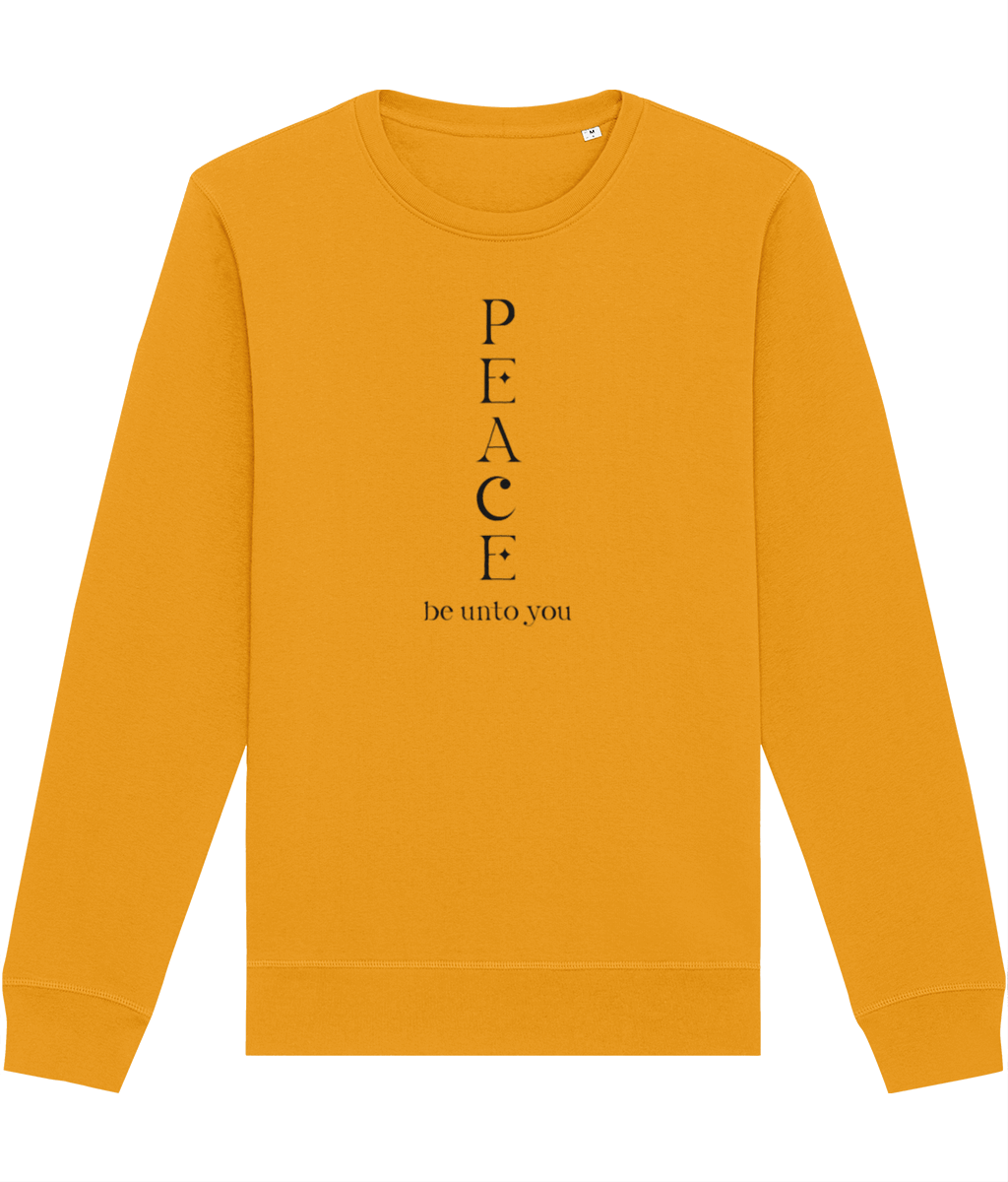 Meditation 'Peace Be Unto You' Organic Cotton Sweatshirt - Peace Be Un To You