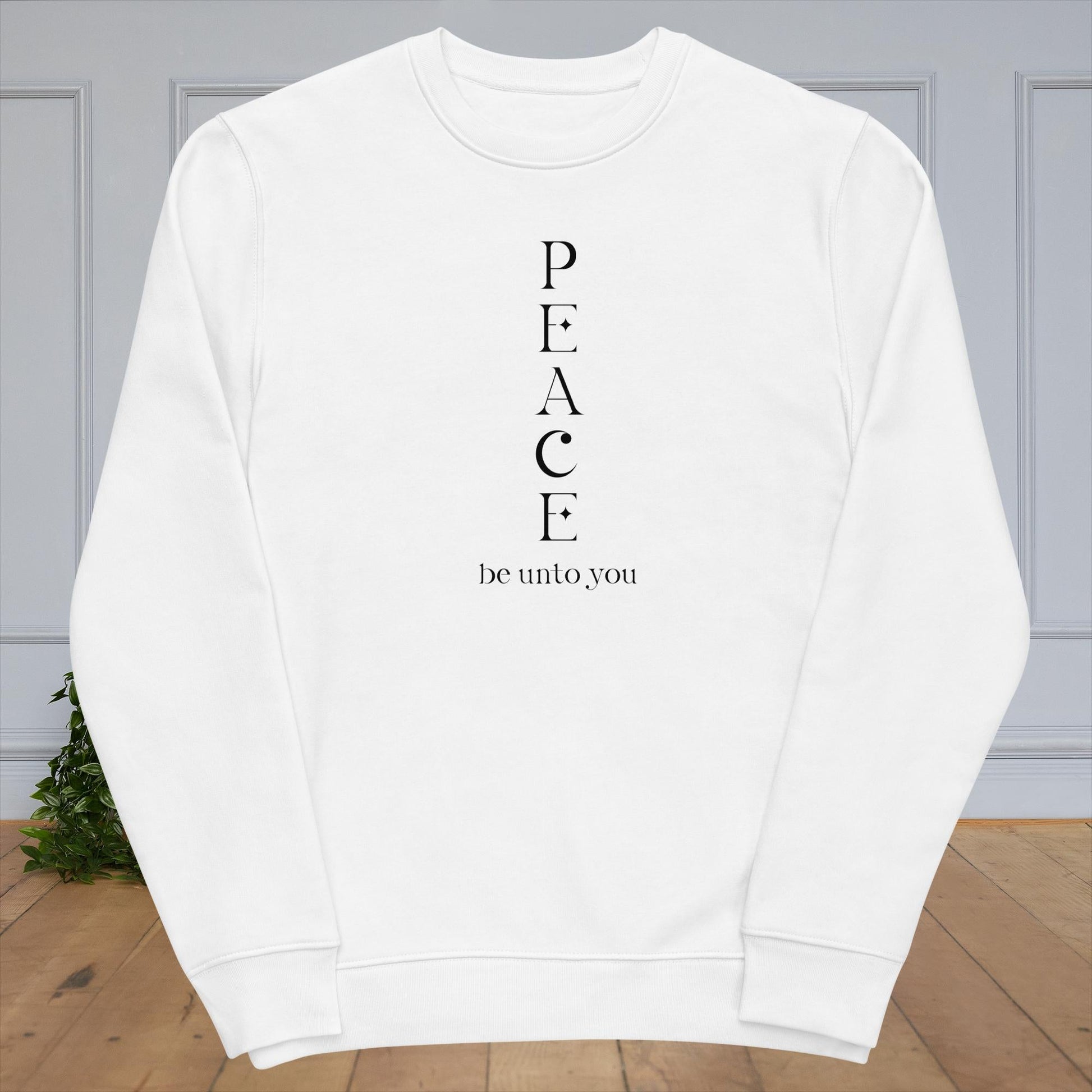 Meditation 'Peace Be Unto You' Organic Cotton Sweatshirt - Peace Be Un To You