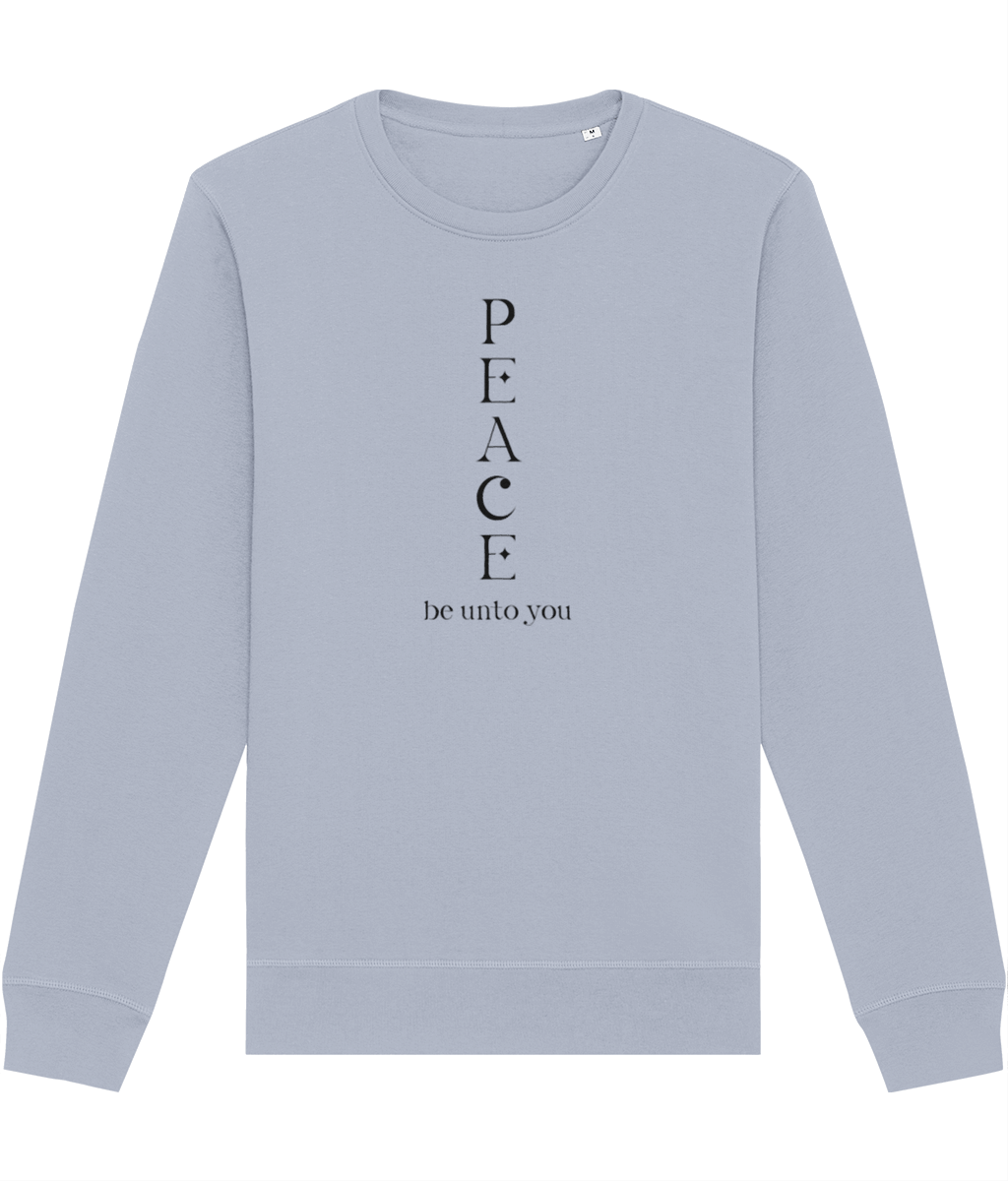 Meditation 'Peace Be Unto You' Organic Cotton Sweatshirt - Peace Be Un To You