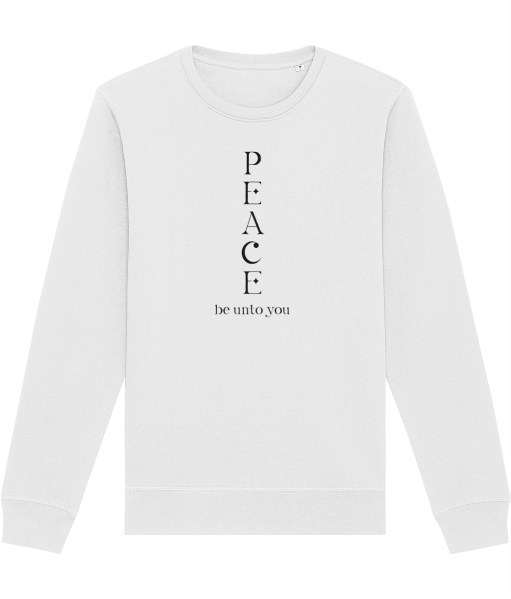 Meditation 'Peace Be Unto You' Organic Cotton Sweatshirt - Peace Be Un To You