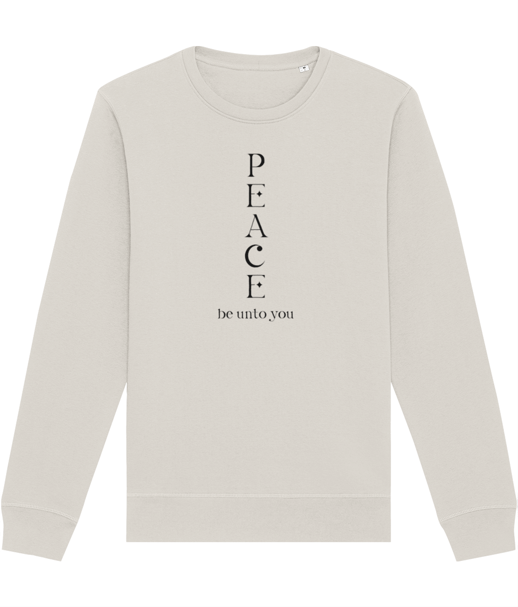 Meditation 'Peace Be Unto You' Organic Cotton Sweatshirt - Peace Be Un To You