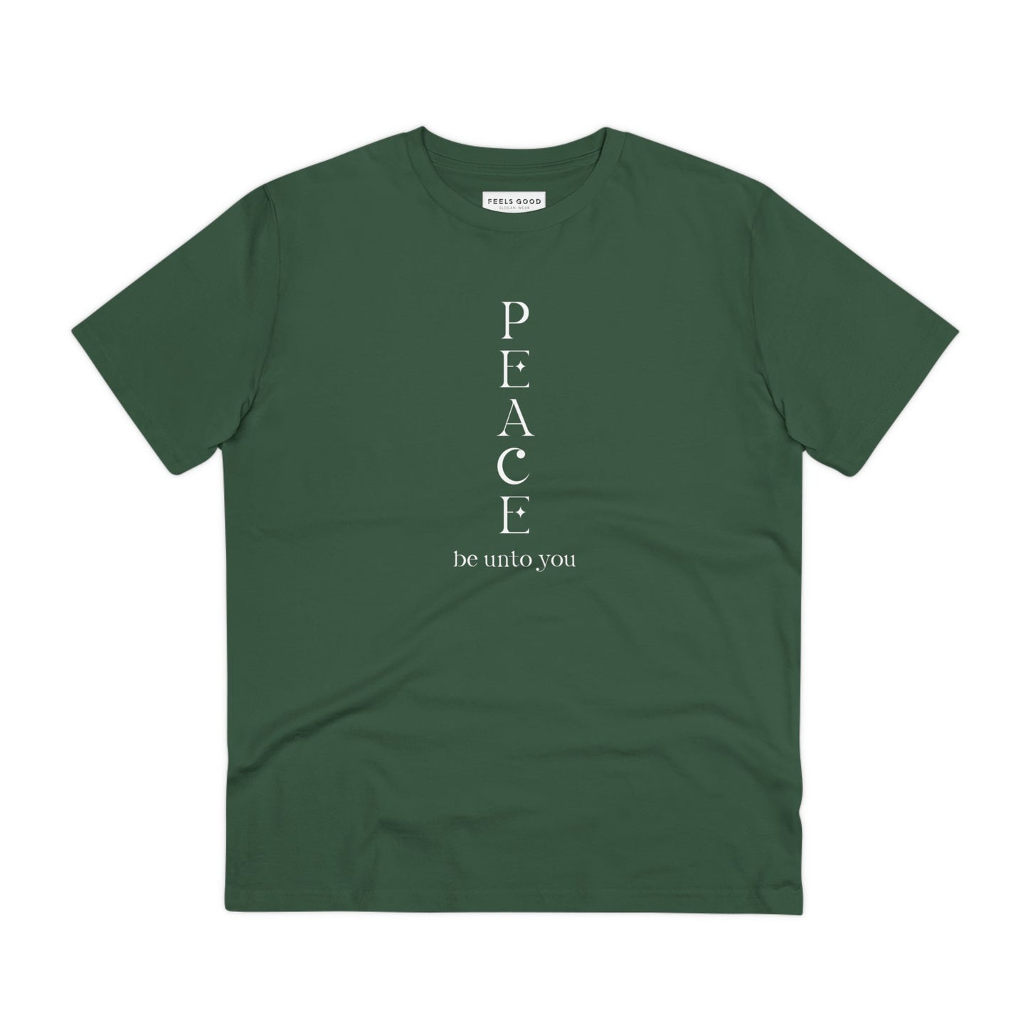 Meditation 'Peace Be Unto You' Organic Cotton T-shirt - Fun Tshirt