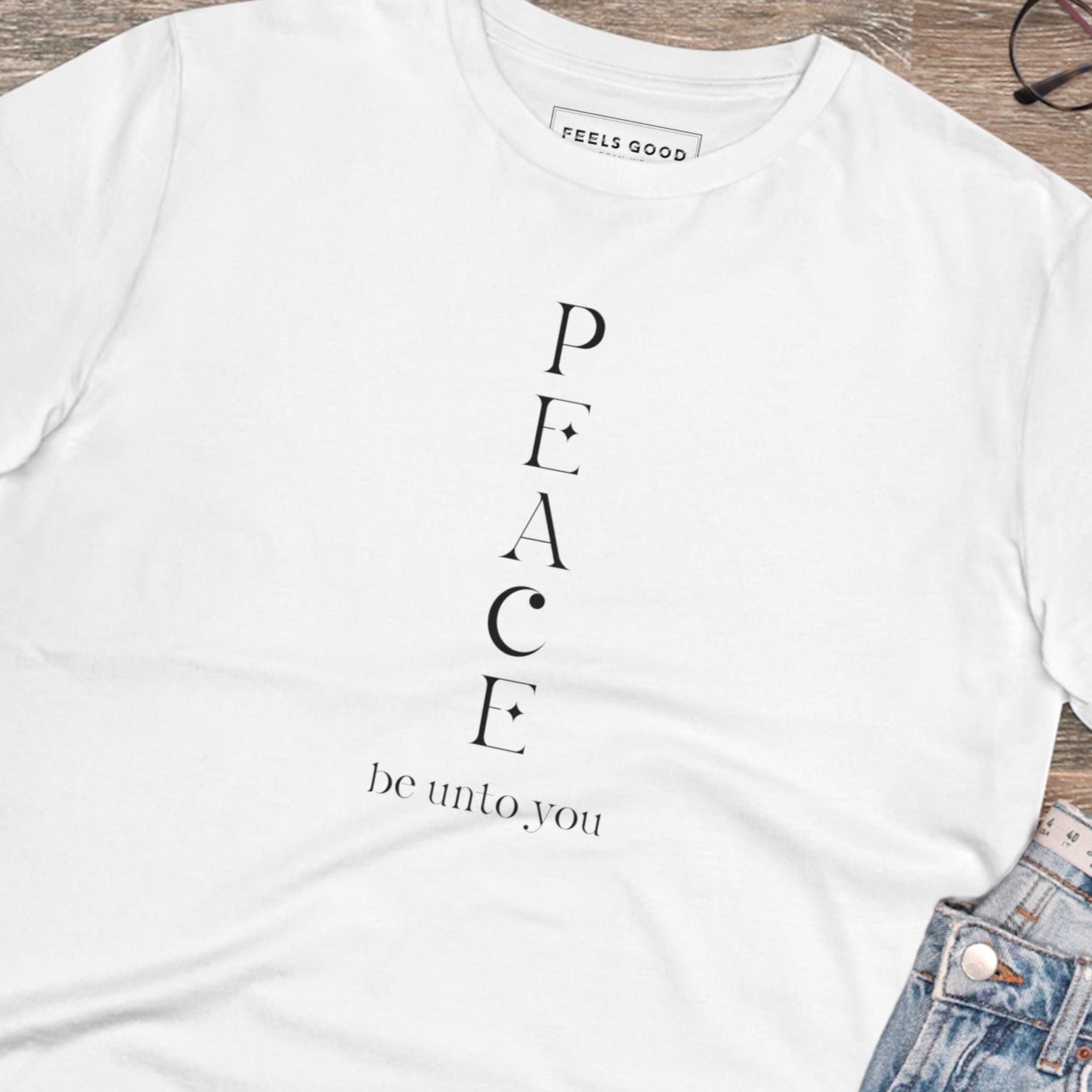Meditation 'Peace Be Unto You' Organic Cotton Tshirt - Fun Tshirt