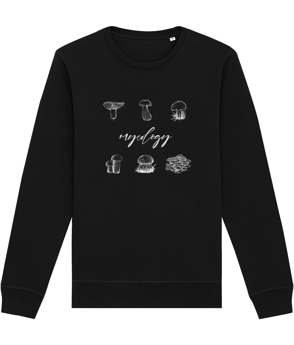 Nature 'Mycology' Mushroom Organic Cotton Sweatshirt - Fun Sweatshirt