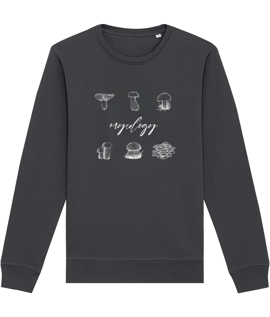 Nature 'Mycology' Mushroom Organic Cotton Sweatshirt - Fun Sweatshirt