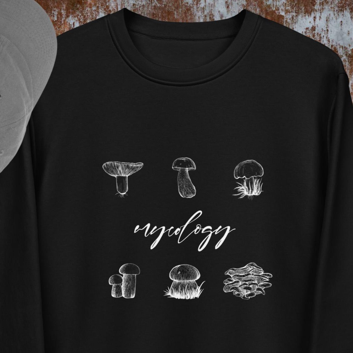 Nature 'Mycology' Mushroom Organic Cotton Sweatshirt - Fun Sweatshirt