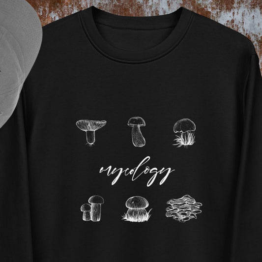 Nature 'Mycology' Mushroom Organic Cotton Sweatshirt - Fun Sweatshirt