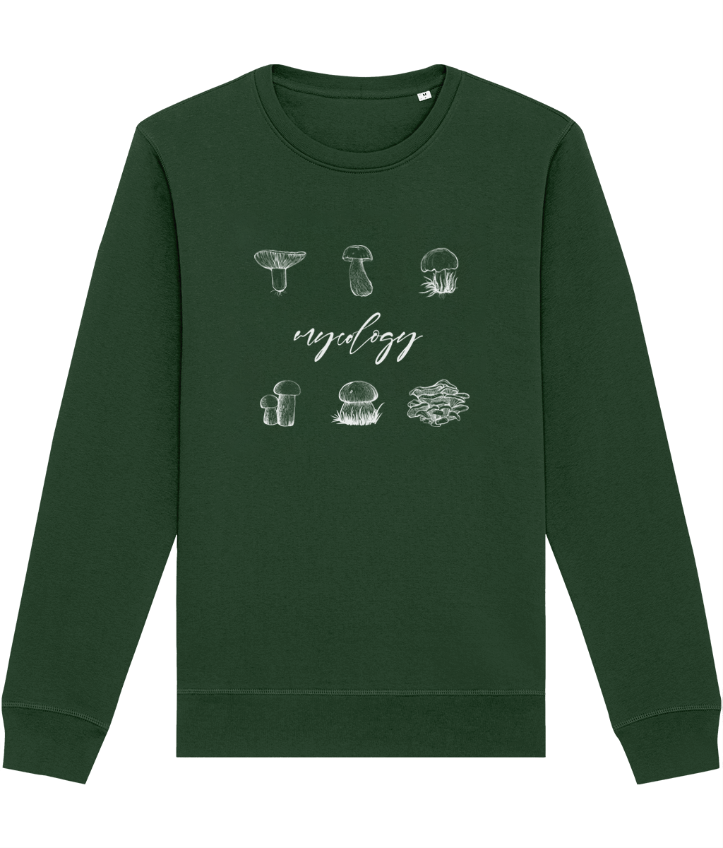 Nature 'Mycology' Mushroom Organic Cotton Sweatshirt - Fun Sweatshirt