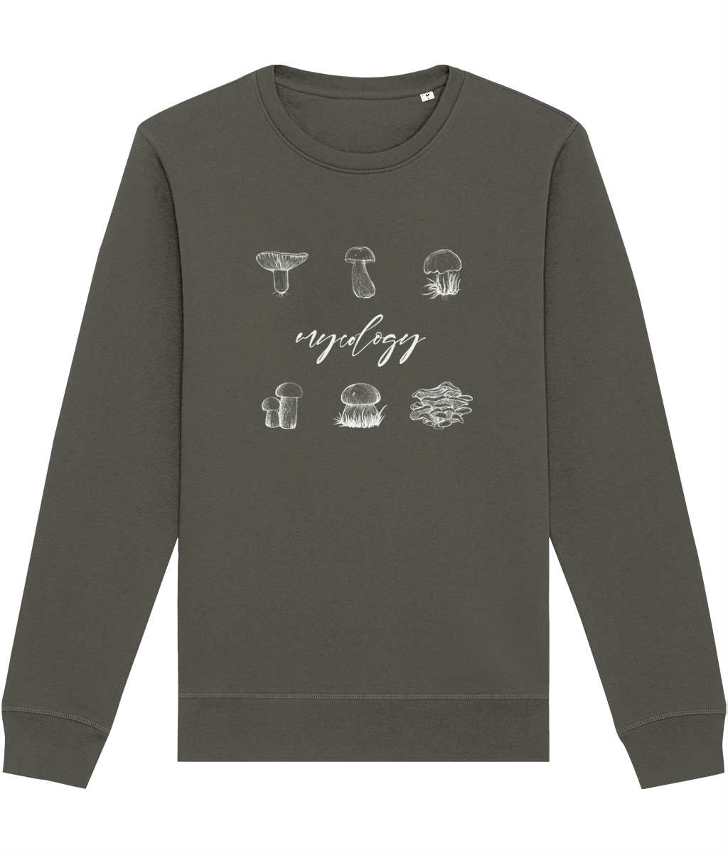 Nature 'Mycology' Mushroom Organic Cotton Sweatshirt - Fun Sweatshirt