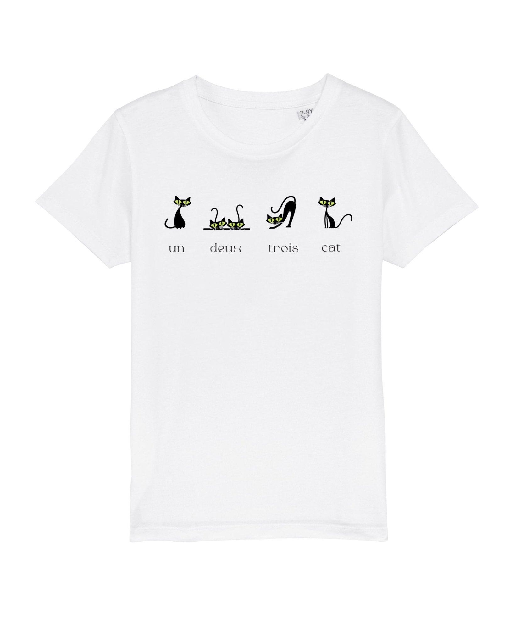 Organic Cotton '4 French Cats' Kids Funny Cat T-shirt - Funny Animal Shirt