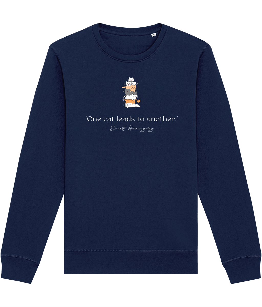 Organic Cotton 'A Pile Of Cats' Funny Sweatshirt - Cat Sweatshirt