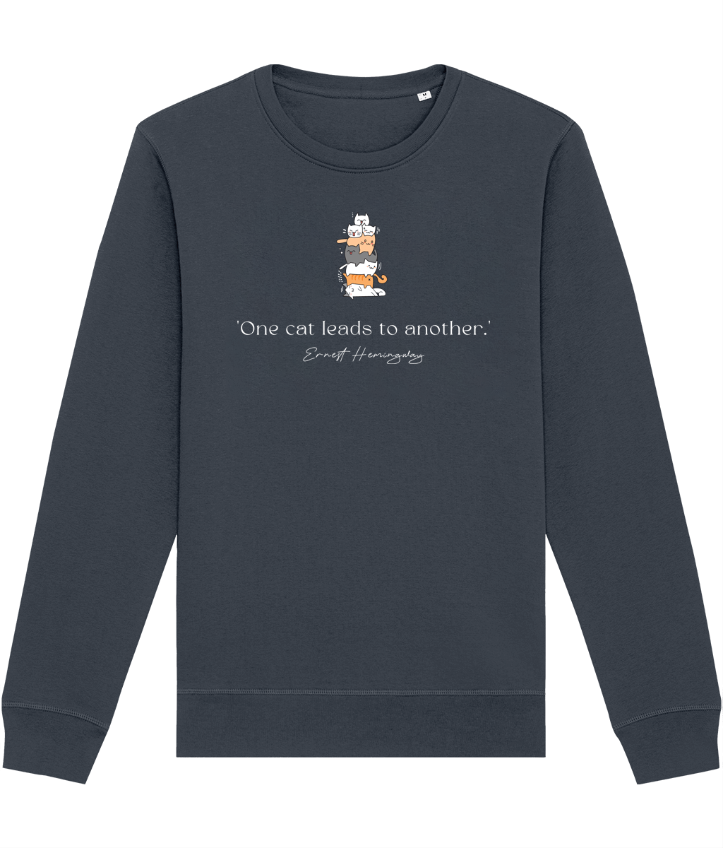 Organic Cotton 'A Pile Of Cats' Funny Sweatshirt - Cat Sweatshirt
