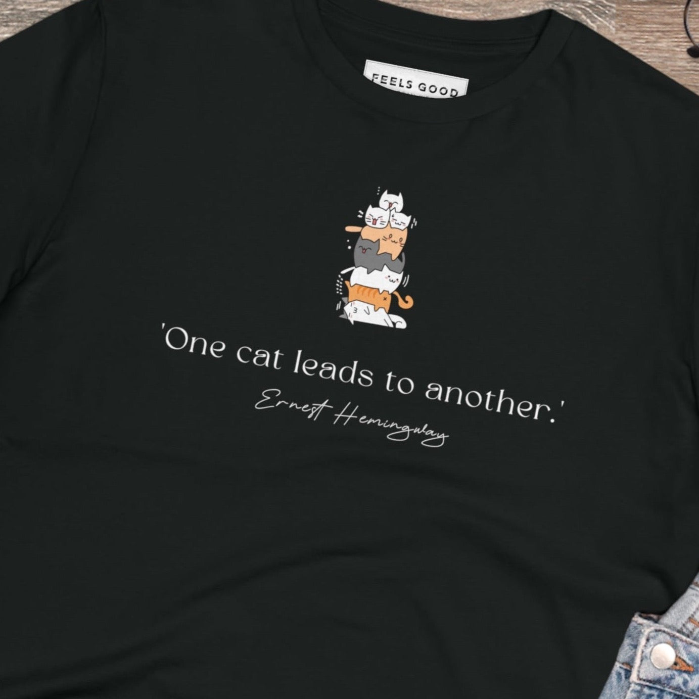 Organic Cotton 'A Pile Of Cats' Funny T-shirt - Fun Cat T shirt