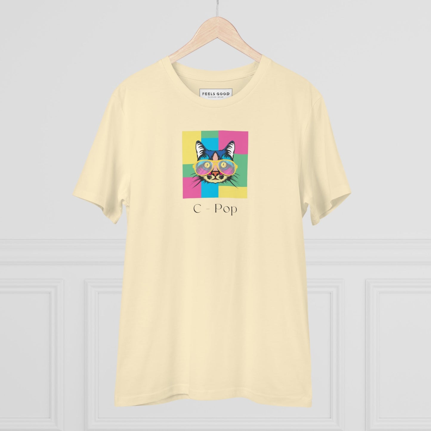 Organic Cotton 'C-Pop' Funny Cat T-shirt - Fun Cat T shirt