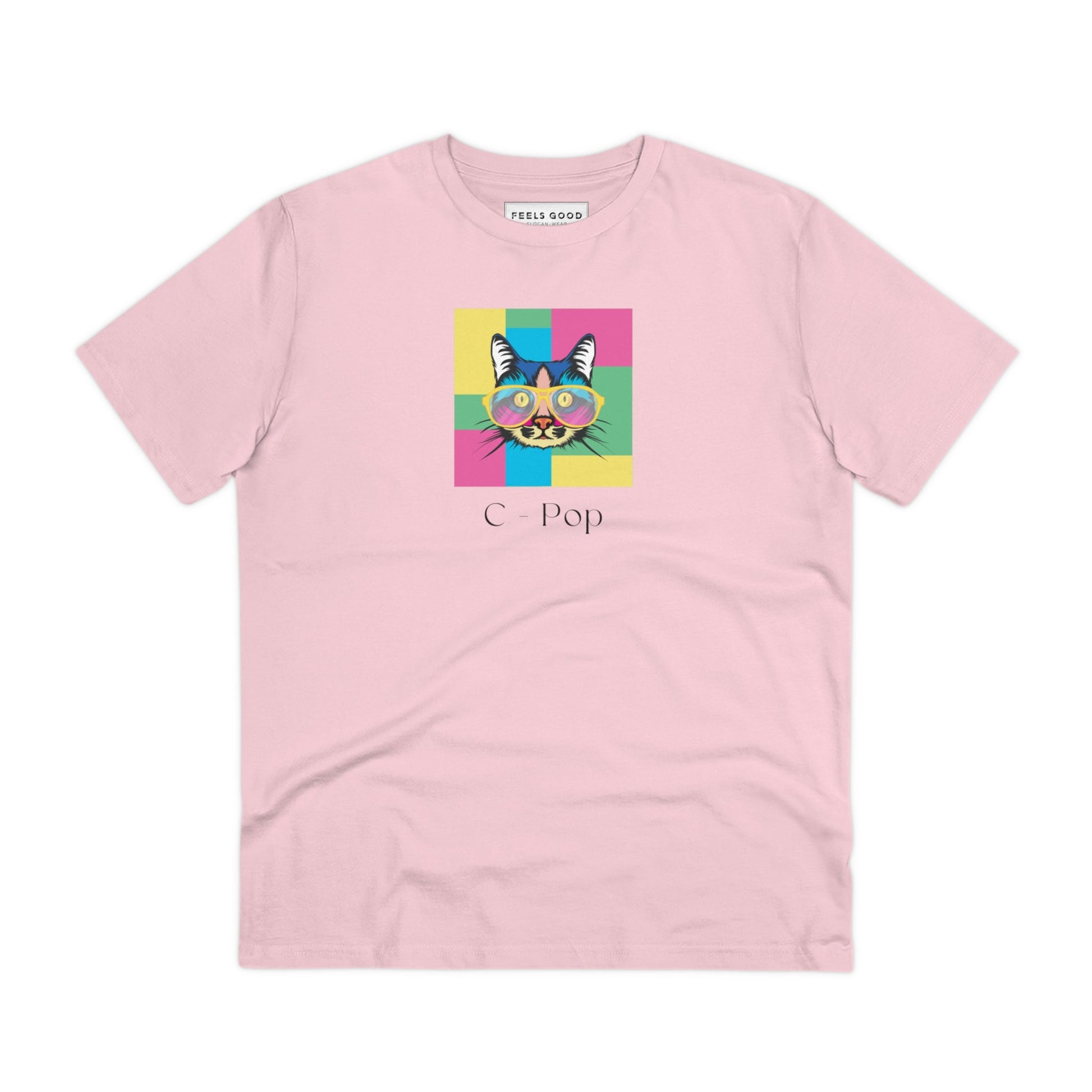 Organic Cotton 'C-Pop' Funny Cat T-shirt - Fun Cat T shirt
