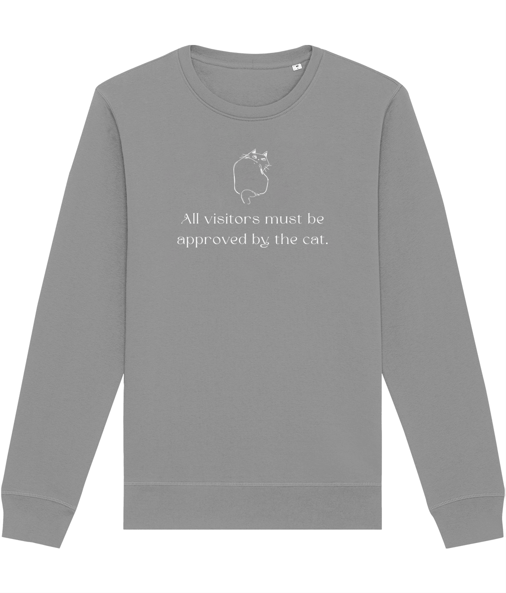 Organic Cotton 'Cat Approval' Funny Cat Sweatshirt - Cat Sweatshirt