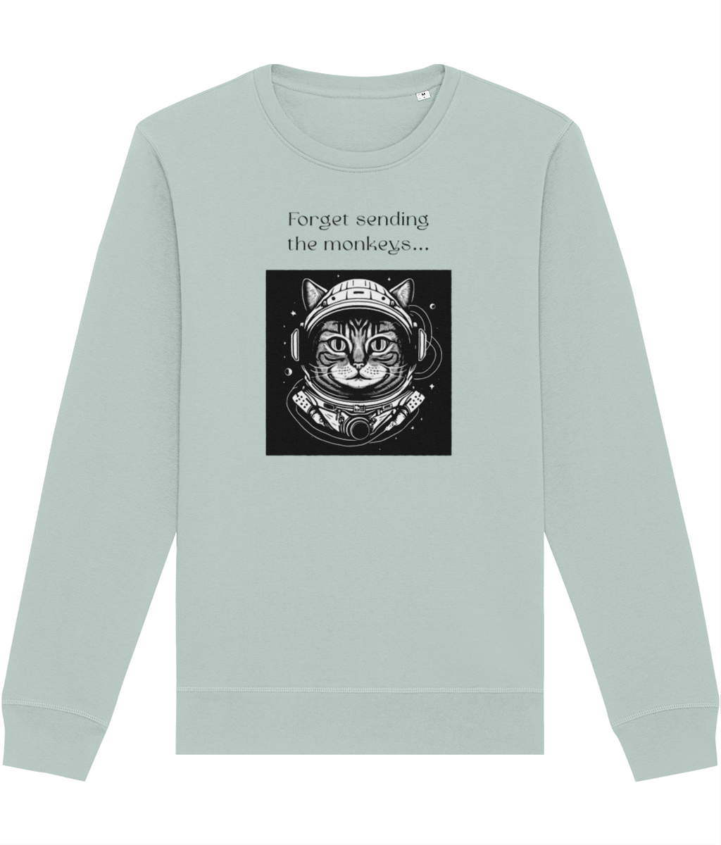 Organic Cotton 'Cat Astronaut' Funny Cat Sweatshirt - Cat Sweatshirt