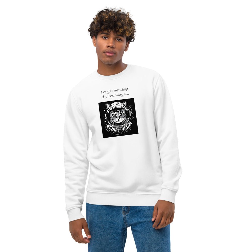 Organic Cotton 'Cat Astronaut' Funny Cat Sweatshirt - Cat Sweatshirt