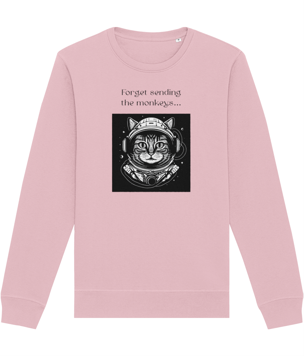 Organic Cotton 'Cat Astronaut' Funny Cat Sweatshirt - Cat Sweatshirt