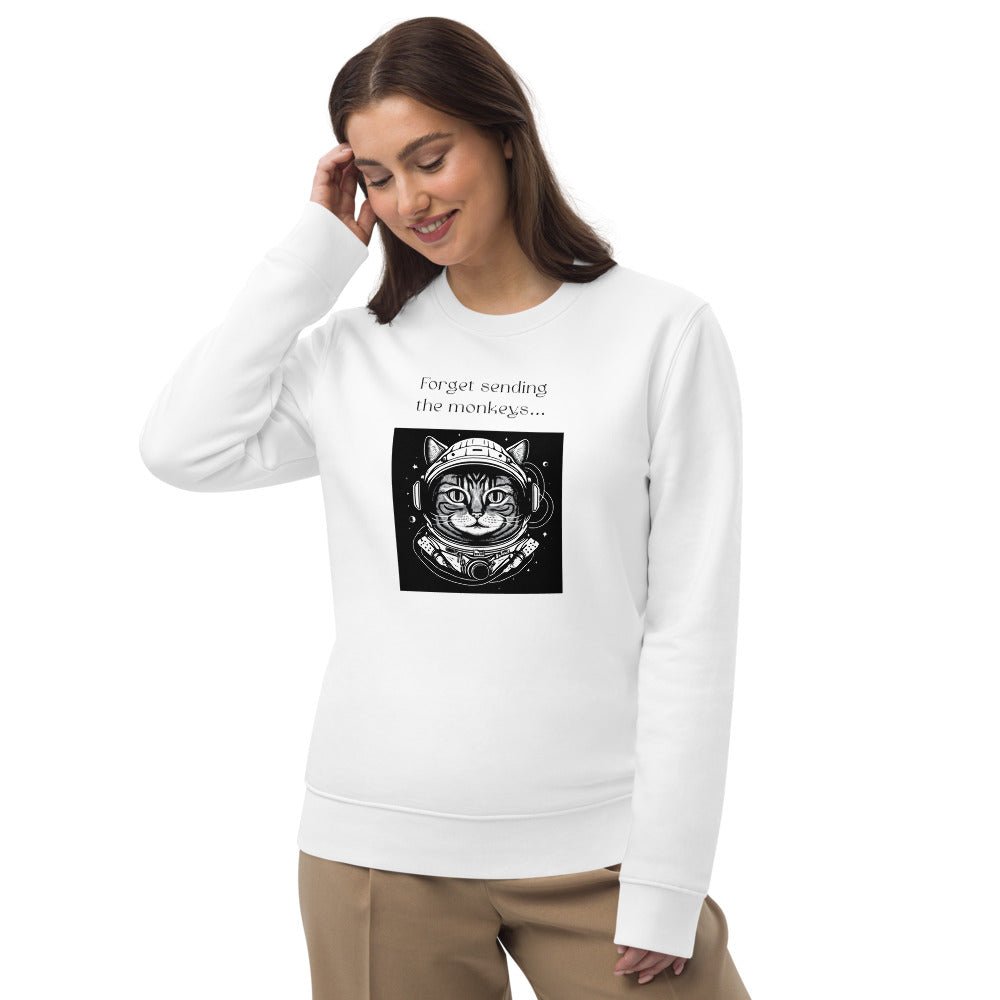 Organic Cotton 'Cat Astronaut' Funny Cat Sweatshirt - Cat Sweatshirt