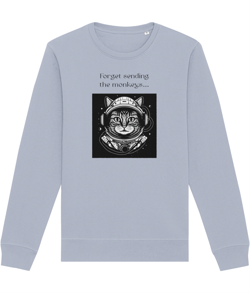 Organic Cotton 'Cat Astronaut' Funny Cat Sweatshirt - Cat Sweatshirt