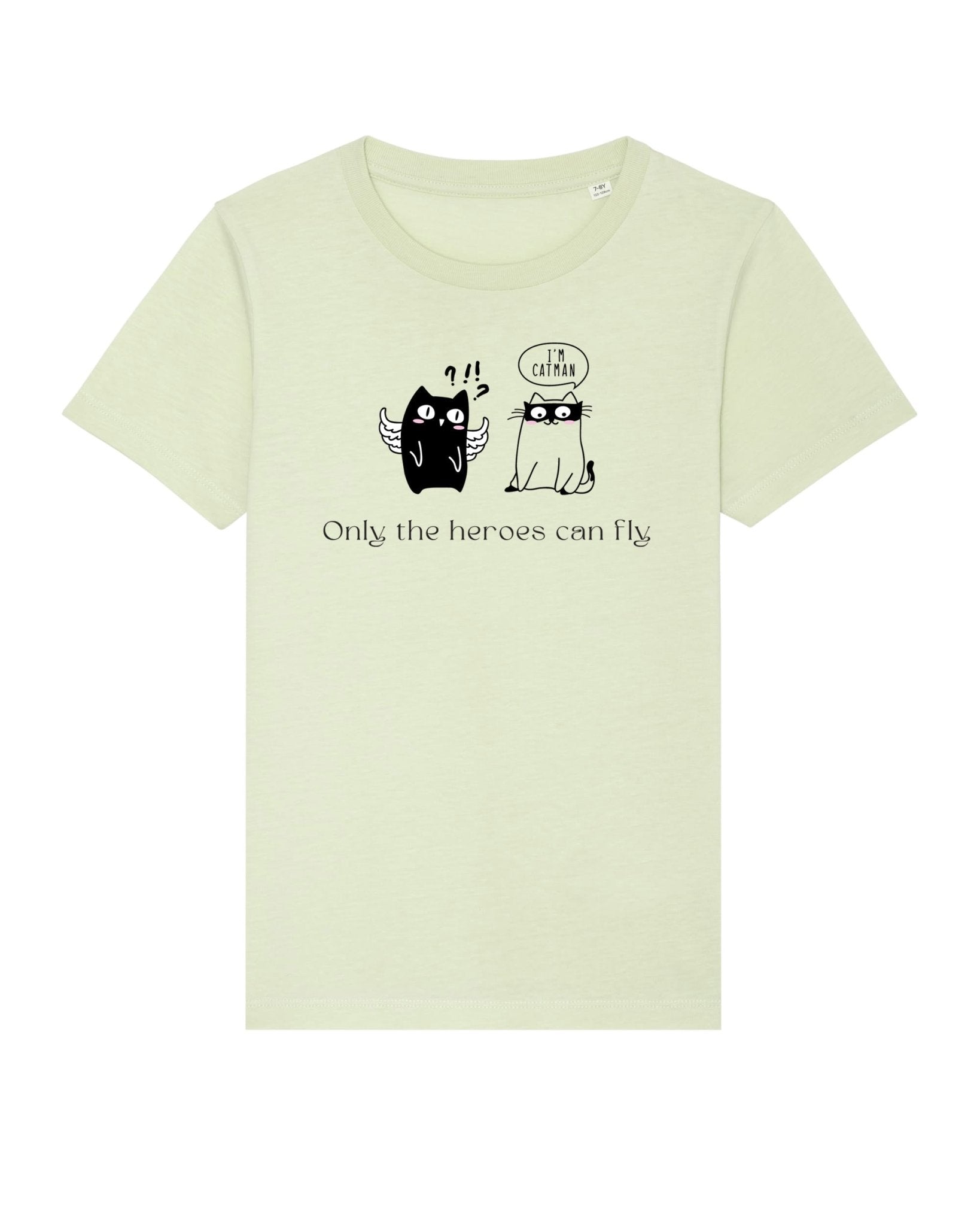 Organic Cotton 'Cat Heroes' Kids Funny Cat T-shirt - Funny Animal Shirt
