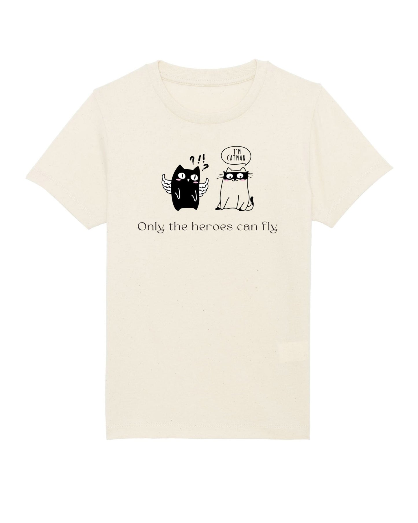 Organic Cotton 'Cat Heroes' Kids Funny Cat T-shirt - Funny Animal Shirt