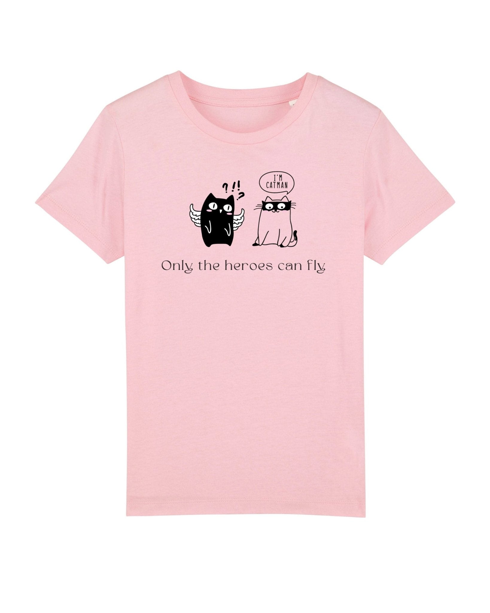 Organic Cotton 'Cat Heroes' Kids Funny Cat T-shirt - Funny Animal Shirt