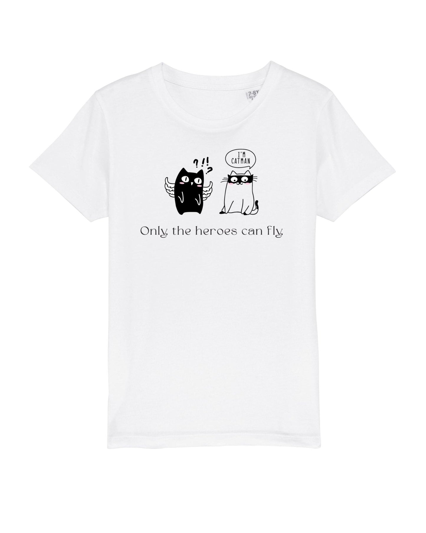 Organic Cotton 'Cat Heroes' Kids Funny Cat T-shirt - Funny Animal Shirt