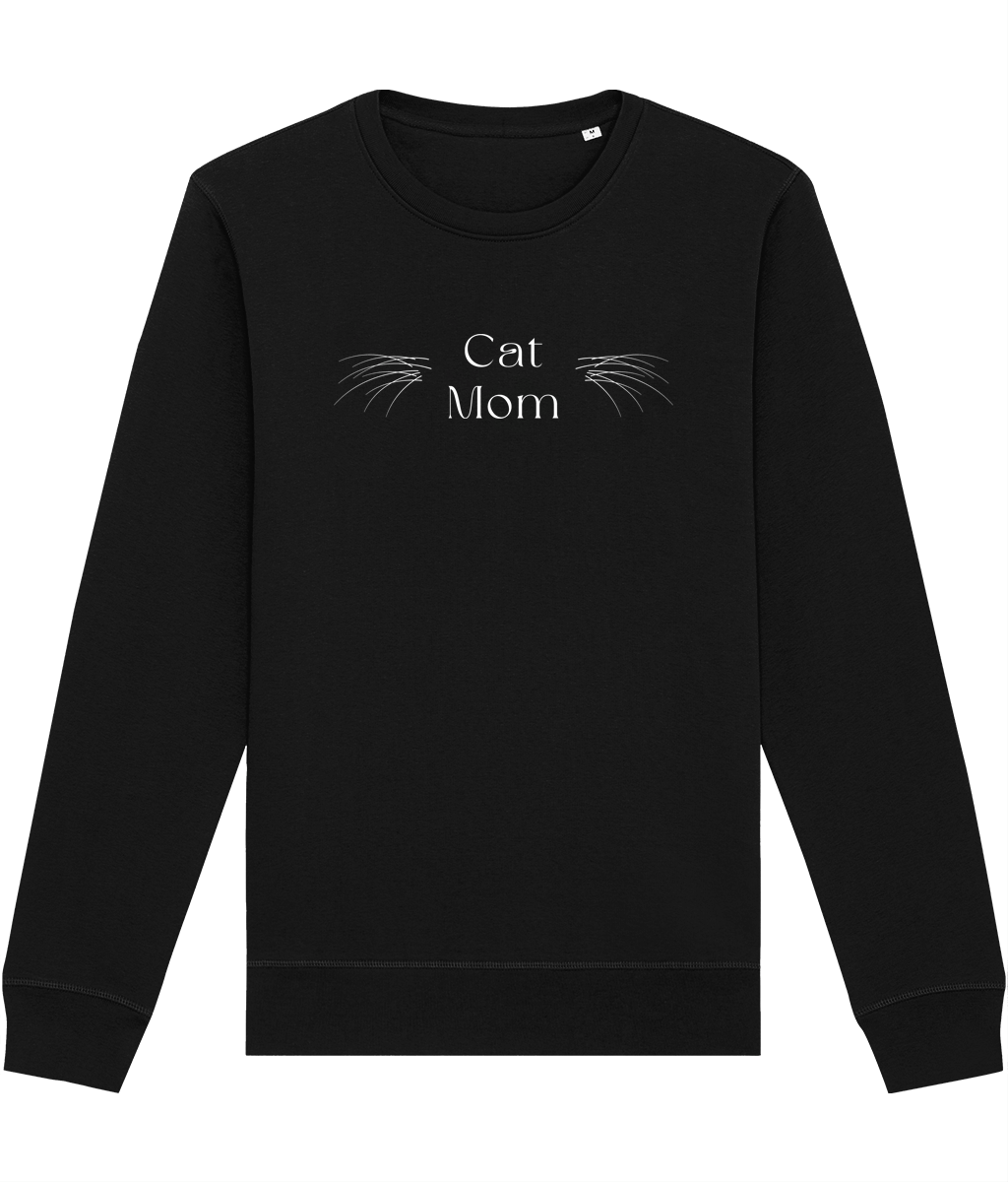 Organic Cotton 'Cat Mom' Funny Cat Sweatshirt -