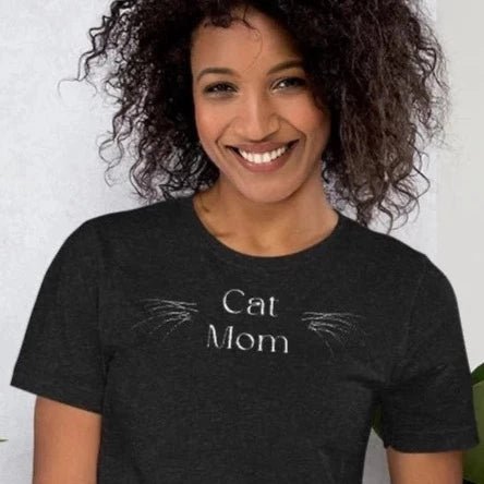 Organic Cotton 'Cat Mom' Funny Cat T-shirt - Fun Cat T shirt