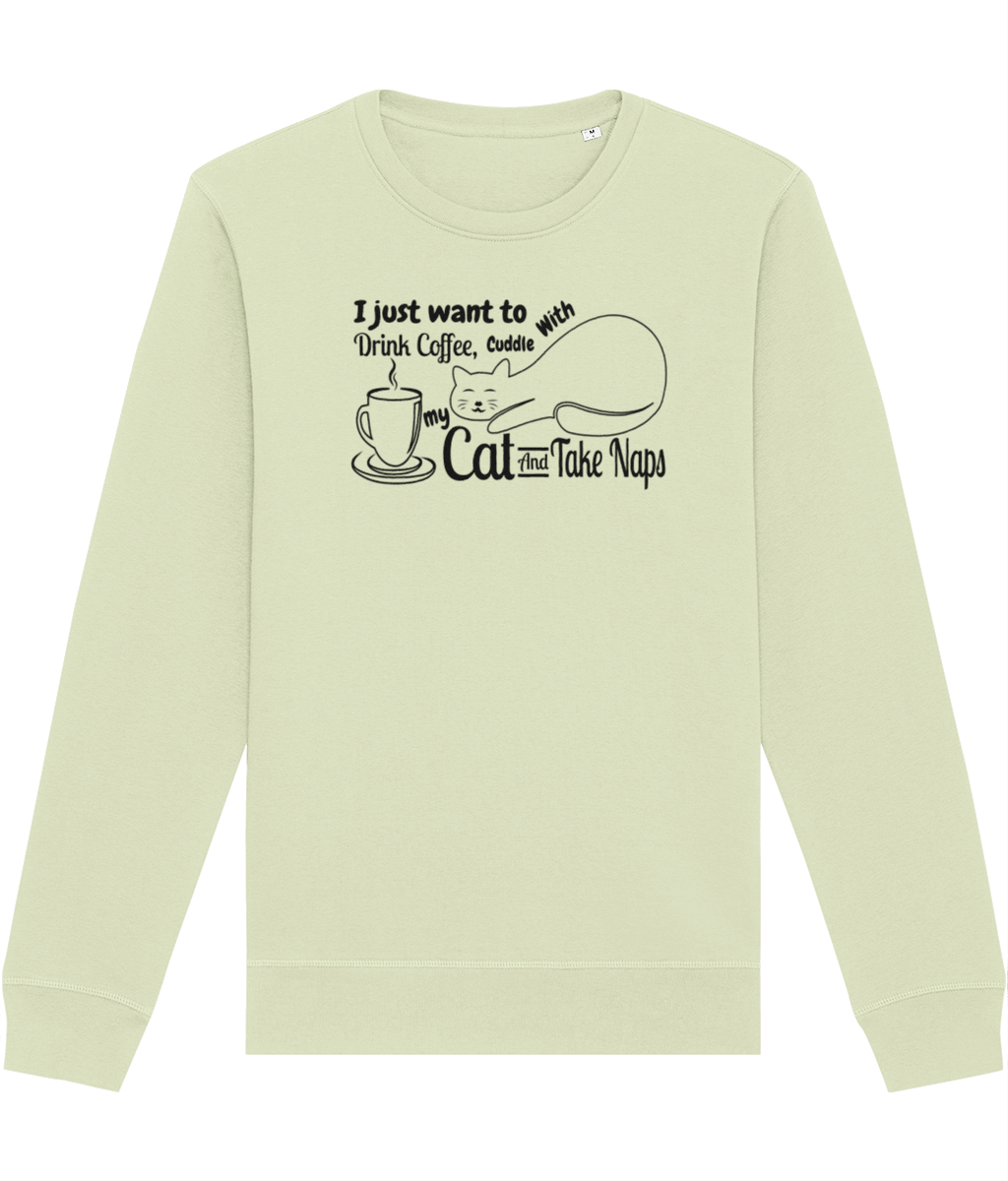 Organic Cotton 'Cat Naps' Funny Cat Sweatshirt - Cat Sweatshirt