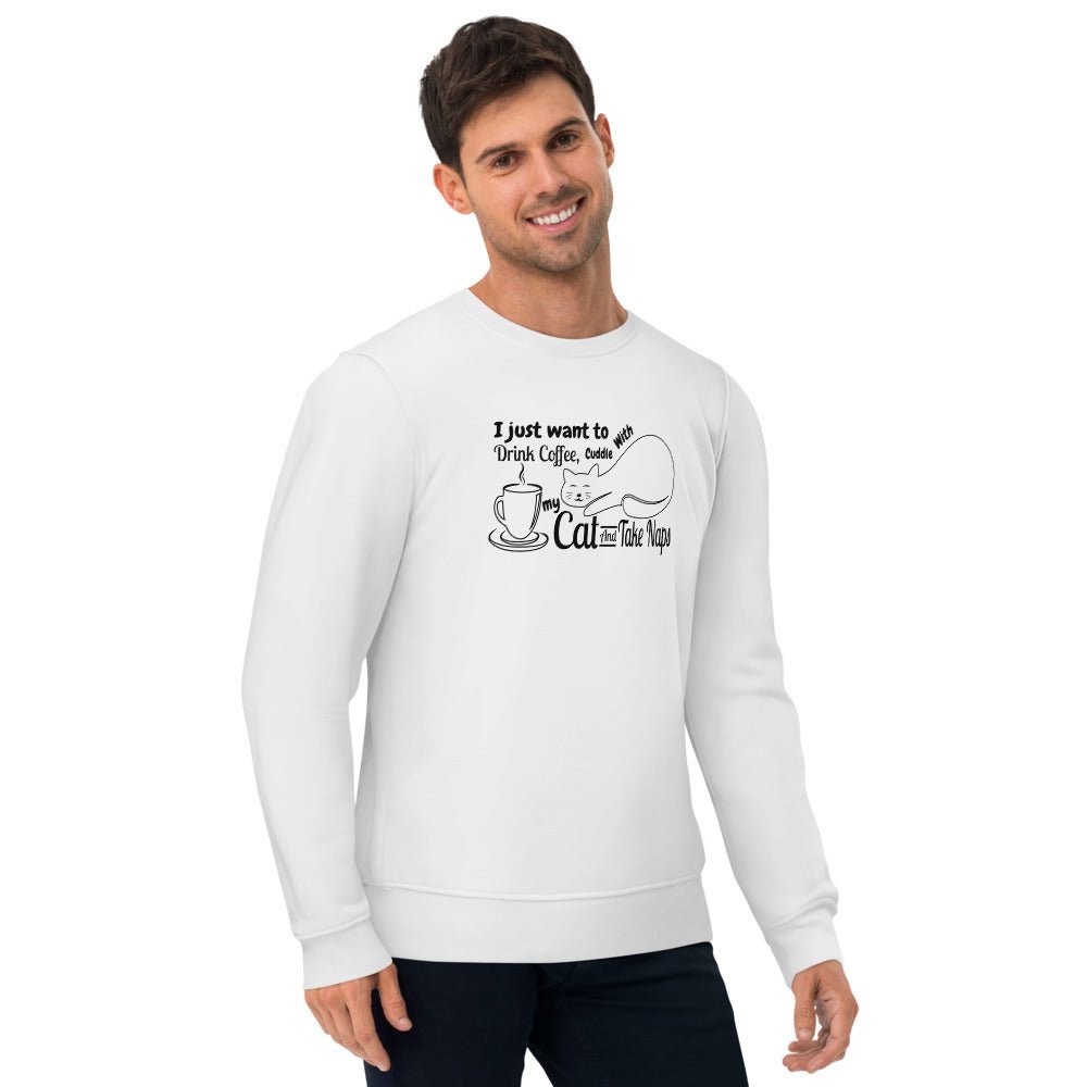 Organic Cotton 'Cat Naps' Funny Cat Sweatshirt - Cat Sweatshirt