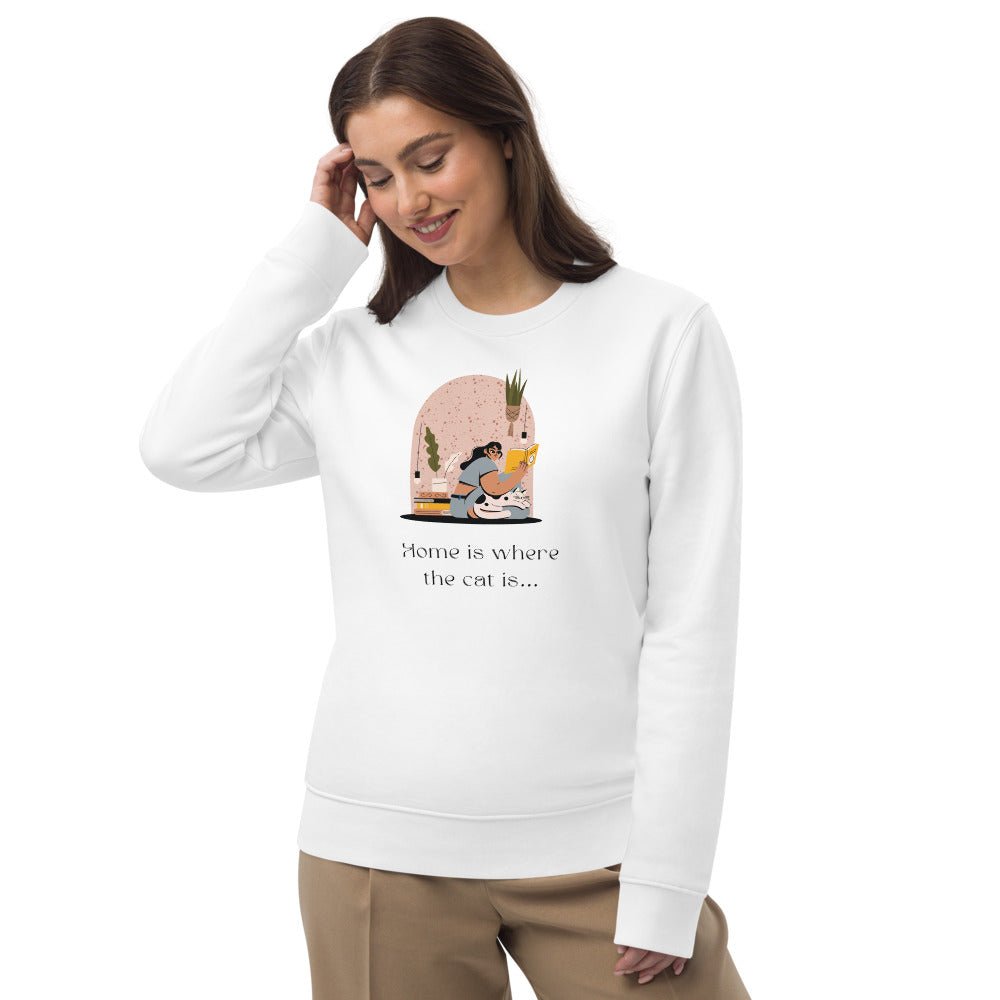 Organic Cotton 'Cat Sweet Cat' Funny Cat Sweatshirt - Cat Sweatshirt