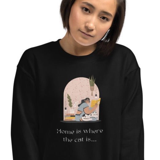 Organic Cotton 'Cat Sweet Cat' Funny Cat Sweatshirt - Cat Sweatshirt