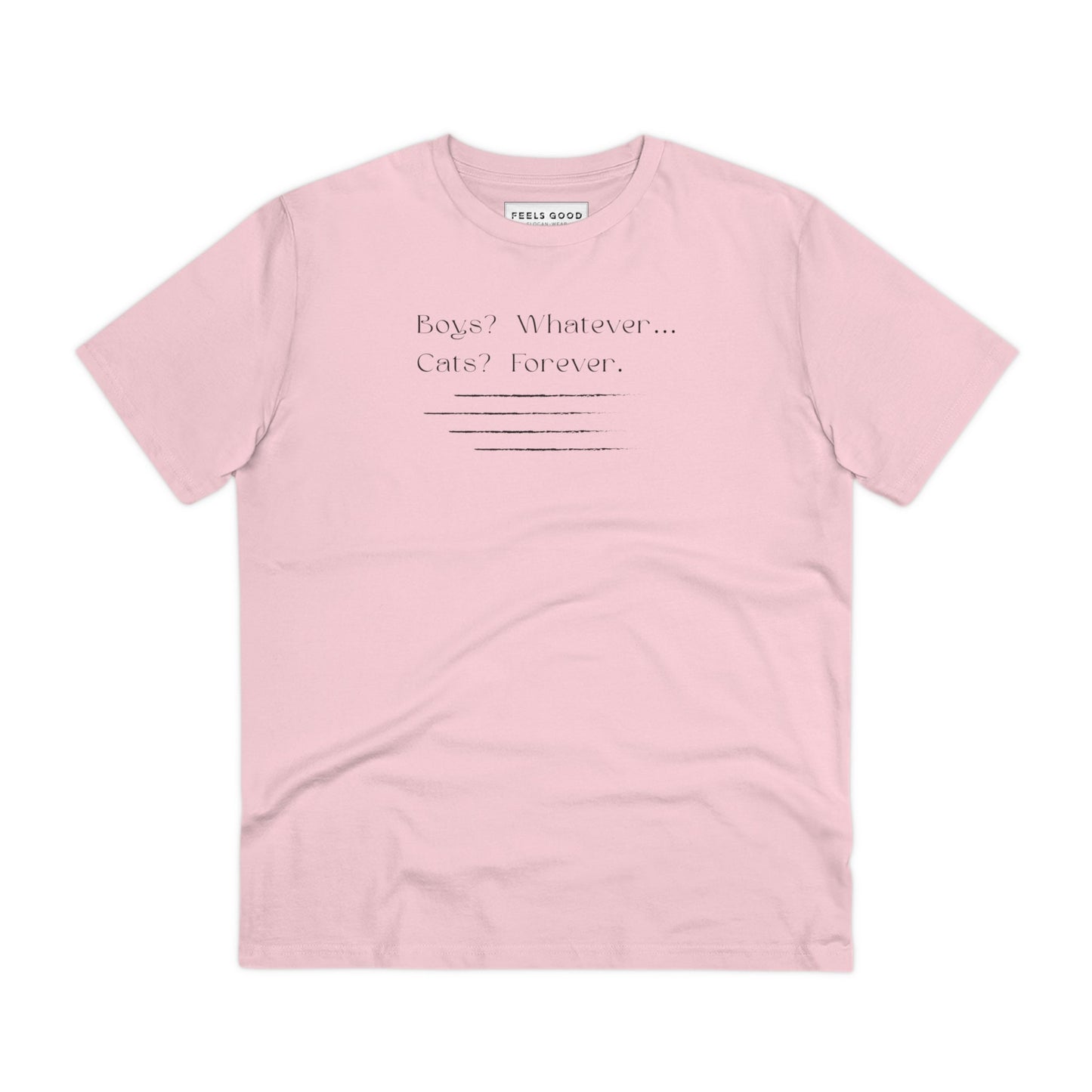Organic Cotton 'Cats Forever' Funny Cat T-shirt - Fun Cat T shirt