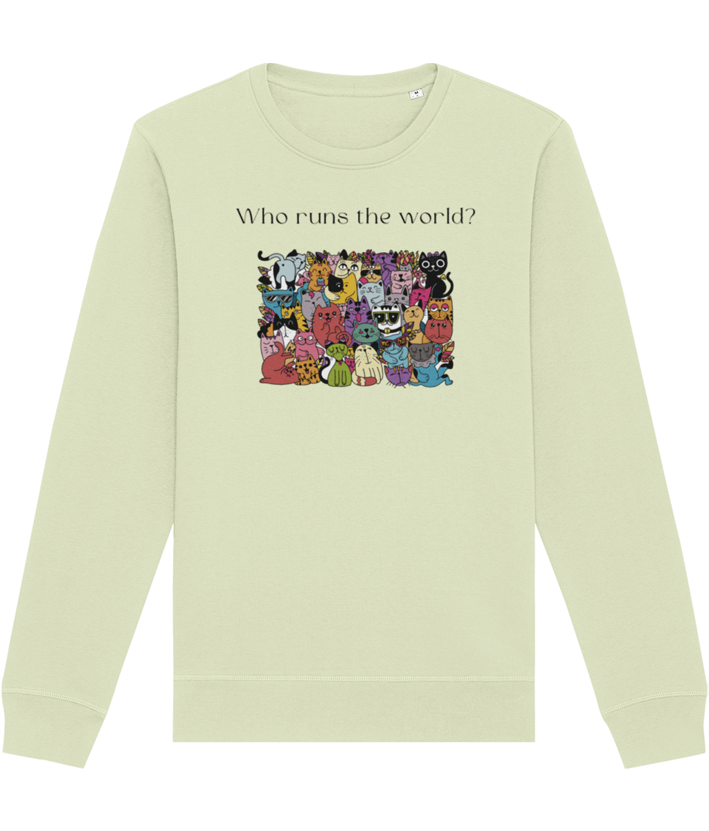 Organic Cotton 'Cats Run The World' Funny Cat Sweatshirt - Cat Sweatshirt