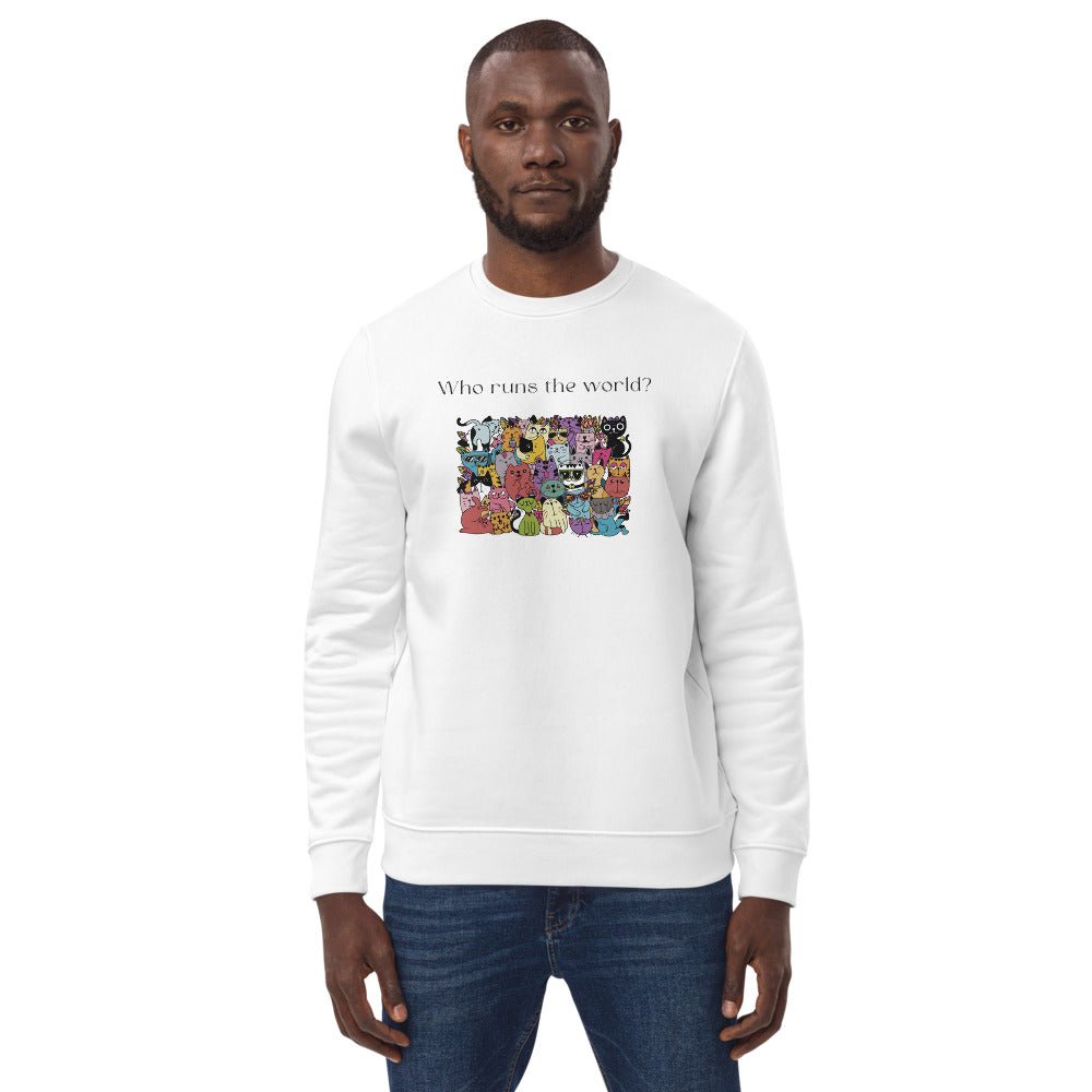 Organic Cotton 'Cats Run The World' Funny Cat Sweatshirt - Cat Sweatshirt