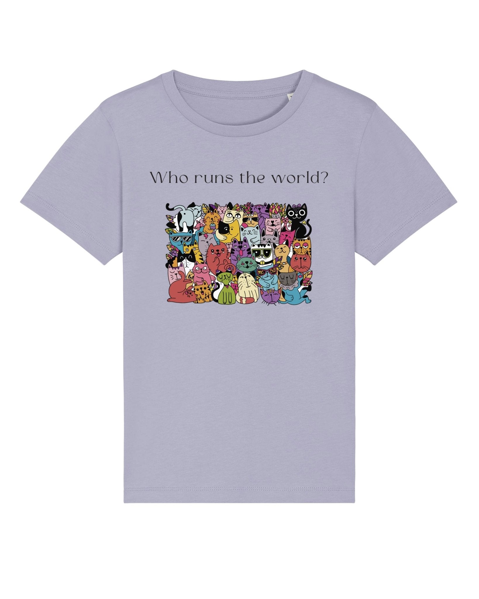 Organic Cotton 'Cats Run The World' Kids Funny Cat T-shirt - Funny Animal Shirt