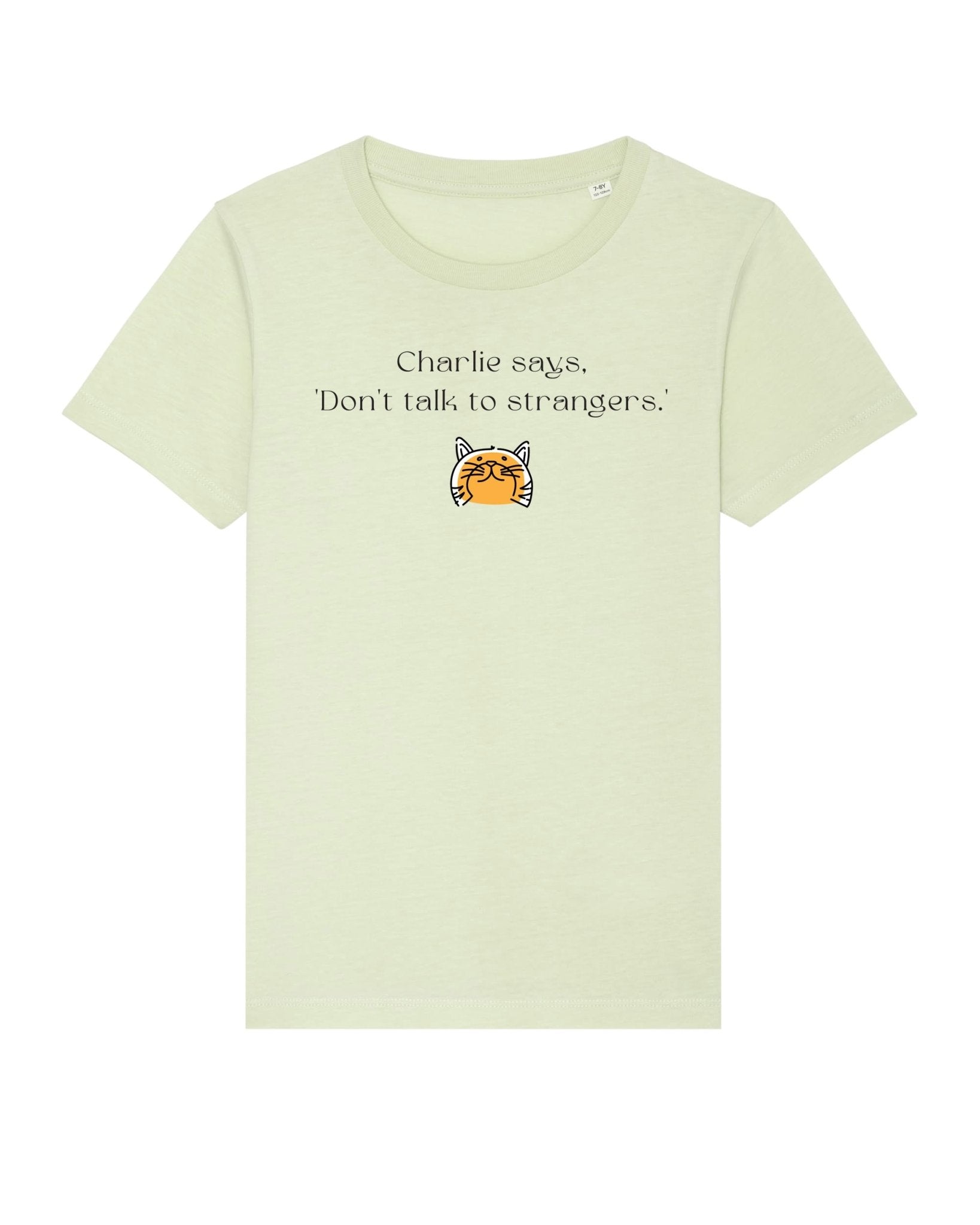 Organic Cotton 'Charlie Says' Kids Funny Cat T-shirt - Funny Animal Shirt