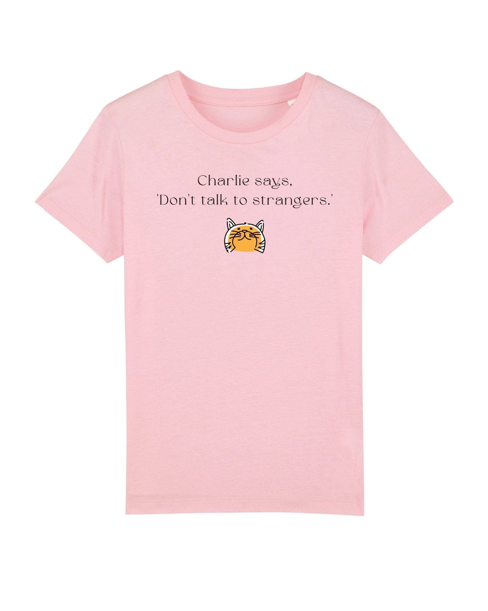 Organic Cotton 'Charlie Says' Kids Funny Cat T-shirt - Funny Animal Shirt